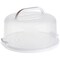 Round Cake Carrier with Lid and Handle, Dessert Container for Pie, Cupcakes (12 x 5.9 In)